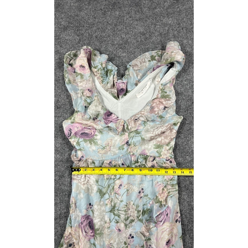 Astr The Label Tempest Midi Dress Women Small Multicolor Floral Ruffle Side Slit - Picture 5 of 9